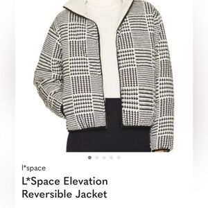 L*Space Black and White Reversible Elevation puffer Jacket M